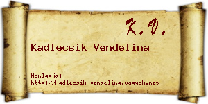Kadlecsik Vendelina névjegykártya